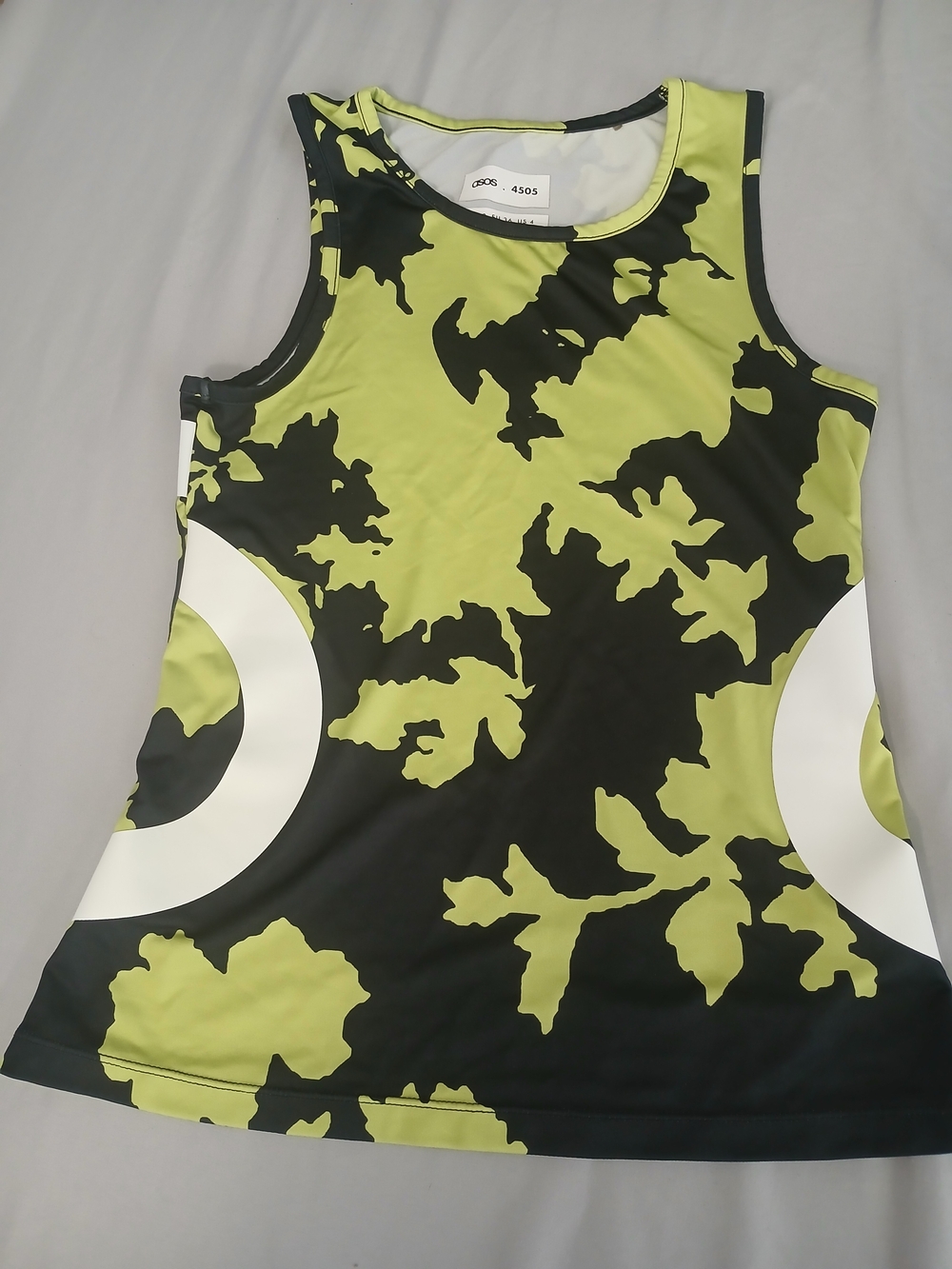 ASOS 4505  Green and Black Camo Athletic  Sports Tank